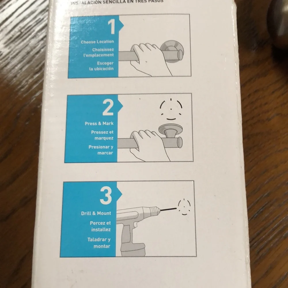 New Moen designer handgrip. Banbury brushed nickel. 9” length x  0.875” around.